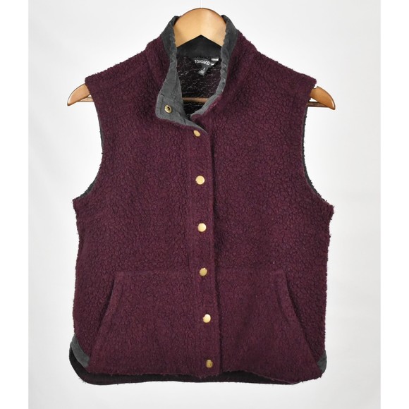 Toad&Co Jackets & Blazers - Toad & Co. Burgundy Sherpa Vest